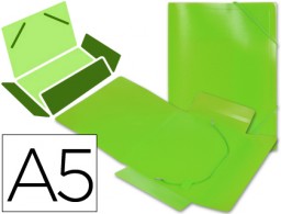 Carpeta de Liderpapel A5 3 solapas polipropileno verde